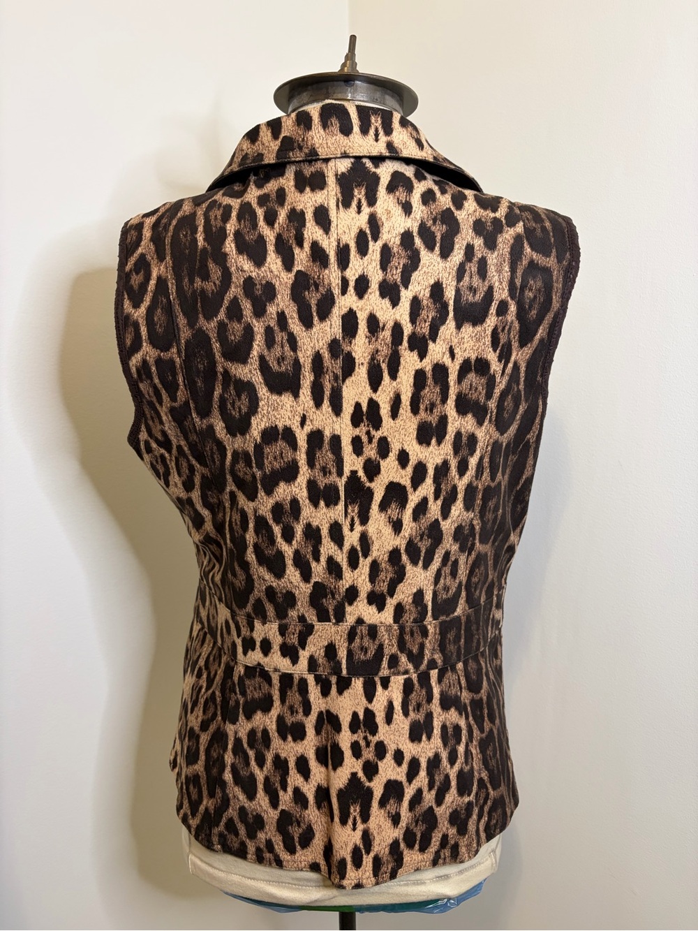 SPANNER Leopard Print & Brown Reversible Utility Vest 100% Cotton SIZE MEDIUM - Picture 6 of 13